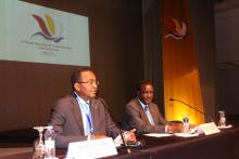 Mr. Aristides Lima, National Deputy of Cabo Verde and H.E. Kadré Désiré Ouédraogo, President of the ECOWAS Commission 